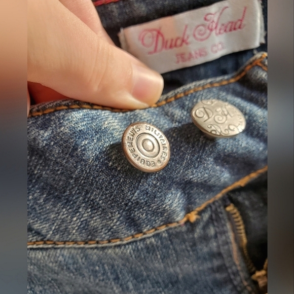 Duck Head Jeans Co. Medium Wash Low-rise Boot Cut Y2K Denim Jeans Long Inseam - Picture 4 of 14